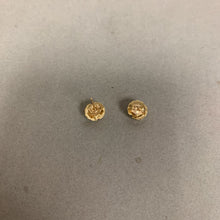 Load image into Gallery viewer, 14K Gold Domed Etched Stud Earrings (0.6g)
