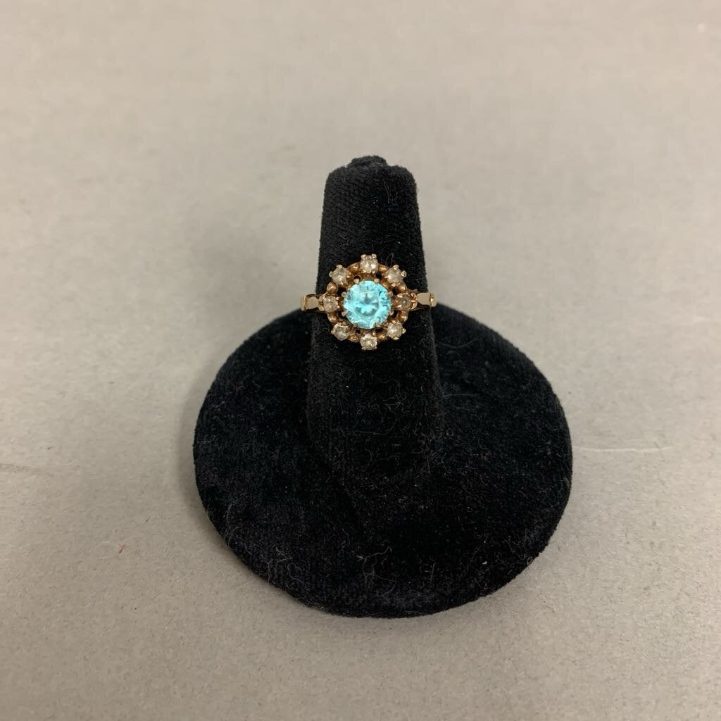 10K Gold Topaz Vintage Ring sz 3.5 As-Is (2.4g)