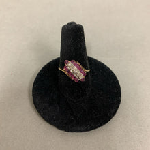 Load image into Gallery viewer, 10K Gold Ruby Diamond Ring sz 5.5 (2.3g)
