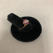 Load image into Gallery viewer, 10K Gold Ruby Diamond Ring sz 5.5 (2.3g)
