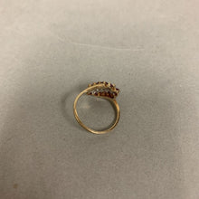 Load image into Gallery viewer, 10K Gold Ruby Diamond Ring sz 5.5 (2.3g)
