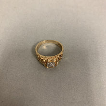 Load image into Gallery viewer, 10K Plumb Gold Nugget Diamond Ring sz 9 (4.2g)
