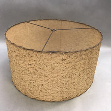 Load image into Gallery viewer, MCM Fiberglass Round Lamp Shade Swirls Whip Stitched Mid Century (9x17)
