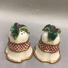 Load image into Gallery viewer, Fitz &amp; Floyd Ceramic Holiday Bell Salt &amp; Pepper Shakers

