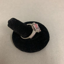 Load image into Gallery viewer, Sterling Pink Cubic Zirconia Ring sz 9
