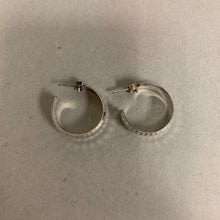 Load image into Gallery viewer, Milor Sterling Faceted Hoop Earrings (1&quot;)
