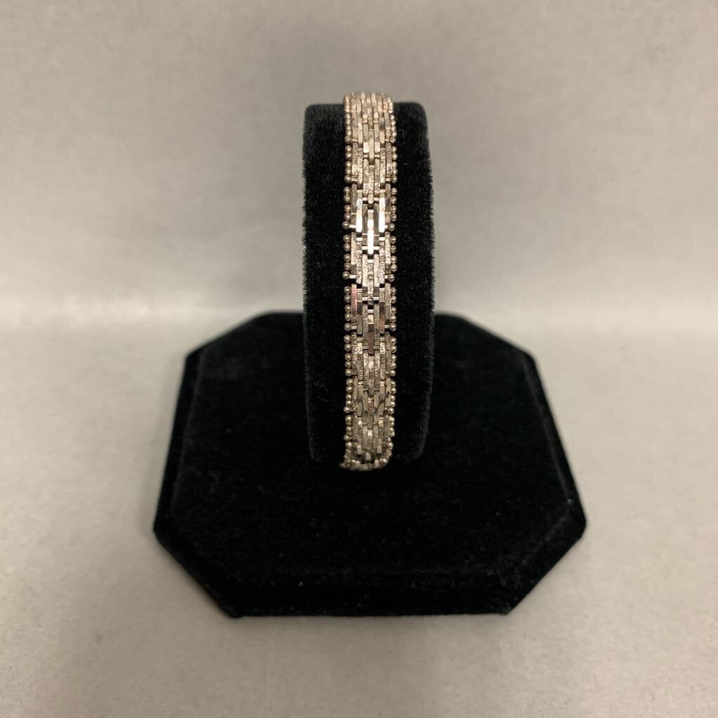 Sterling Riccio Italian Braided Wheat Link Bracelet (7.5