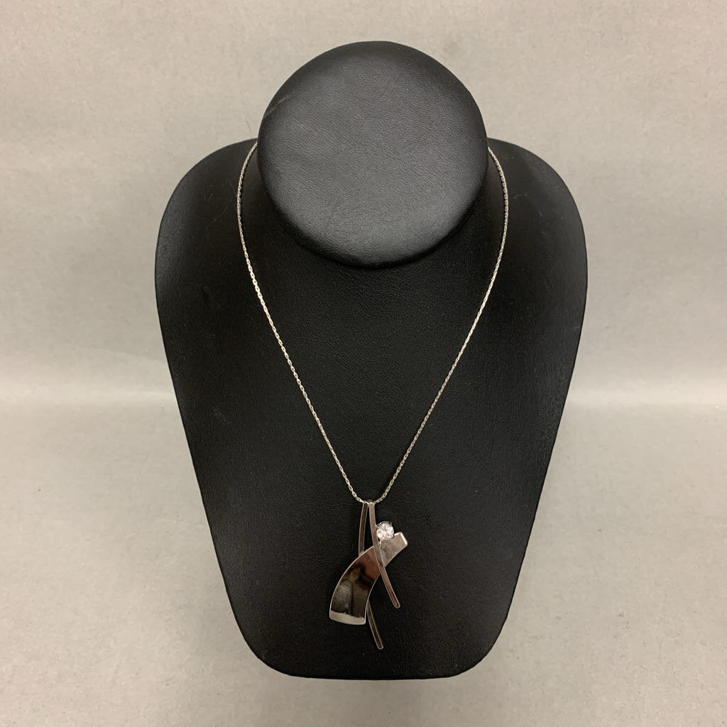 Howard's SIlvertone Cubic Zirconia Modern Pendant on 20