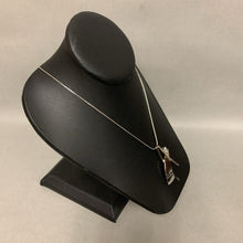 Load image into Gallery viewer, Howard's SIlvertone Cubic Zirconia Modern Pendant on 20" Chain
