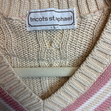 Load image into Gallery viewer, Tricots St. Raphael Pink/Tan Sweater Size L
