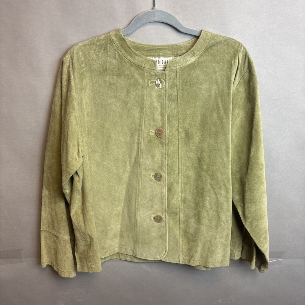 David Dart Green Leather Jacket Size XL