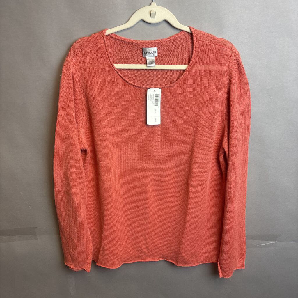 NWT Chico's Linen Blend Coastal Knit Size 3