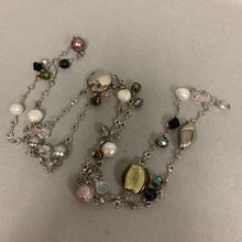 Load image into Gallery viewer, Multicolor Pearl Crystal Art Glass Bead Satellite Necklace (40&quot;)

