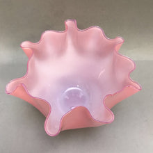 Load image into Gallery viewer, Vintage Hand Blown Pink Ruffle Vase (5x7)
