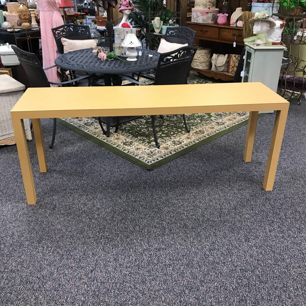 Mustard Sofa Table (28x72x22)