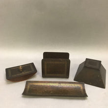 Load image into Gallery viewer, Bradley &amp; Hubbard Bronze 4 Piece Desk Set
