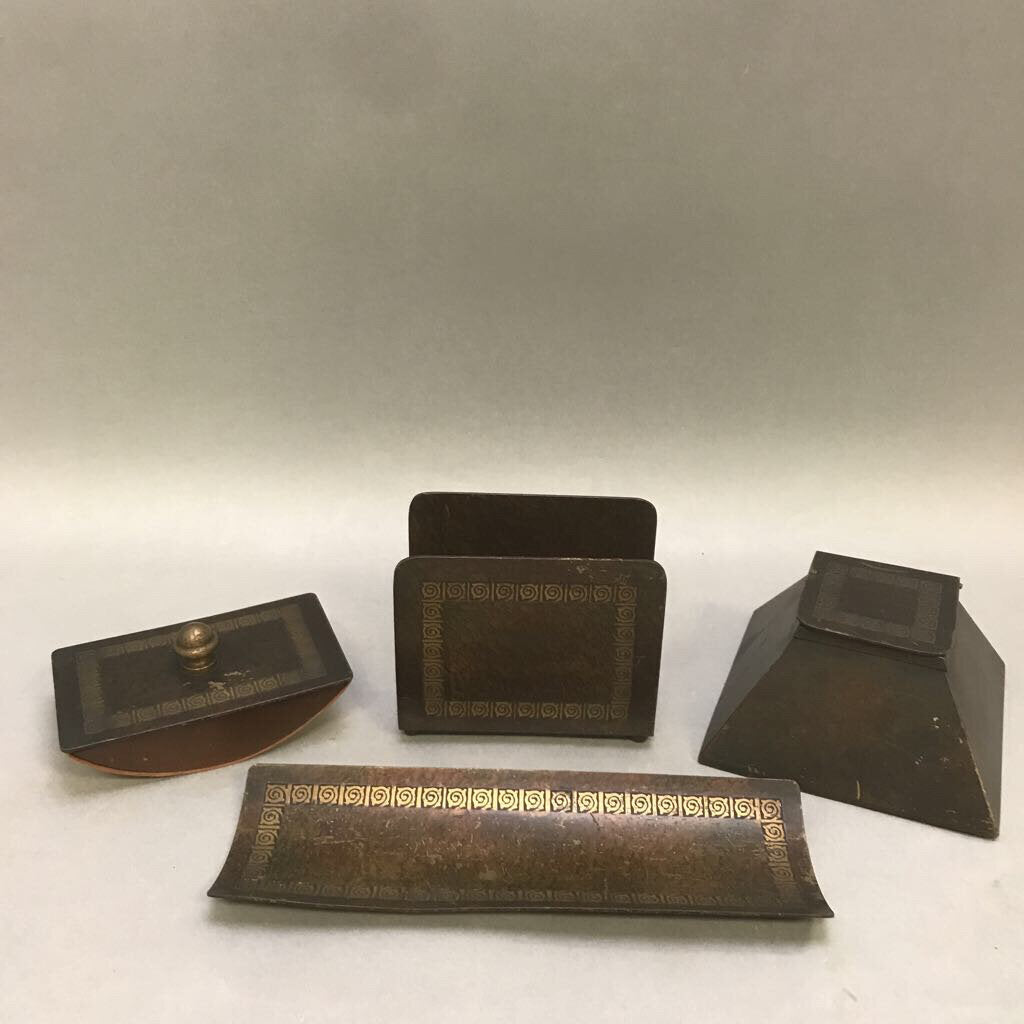 Bradley & Hubbard Bronze 4 Piece Desk Set