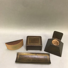 Load image into Gallery viewer, Bradley &amp; Hubbard Bronze 4 Piece Desk Set
