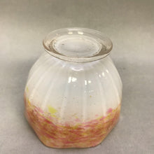 Load image into Gallery viewer, Glass Art Pedstal Red, Orange &amp; White Glitter Bowl (3&quot;)

