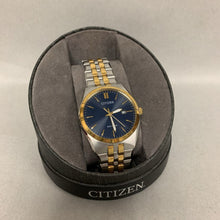 Load image into Gallery viewer, Citizen Eco-Drive Corso Two-Tone Watch w/ Navy Blue Dial w/ Box Running
