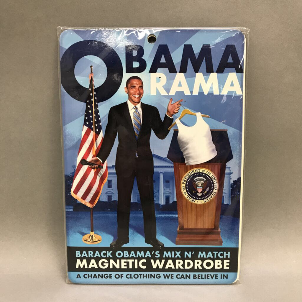 Barack Obama Obama-rama Magnetic Wardrobe Fridge Magnet Set (11x8)