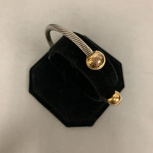 Load image into Gallery viewer, Two-Tone Steel Flexible Twisted Cable w/ Gold Plated Ball Ends Bracelet
