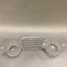 Load image into Gallery viewer, Vintage Fostoria American Glass Cream and Sugar Set With Tray (2.5&quot;)
