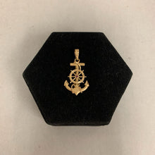 Load image into Gallery viewer, 14K Gold Ruby Anchor 1.75&quot; Pendant (4.3g)
