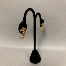 Load image into Gallery viewer, 10K Gold Crucifix Anchor 1&quot; Stud Earrings (3.7g)
