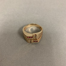 Load image into Gallery viewer, 14K Gold Ruby Diamond Ring sz 12 (10.8g)
