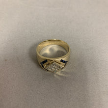 Load image into Gallery viewer, 14K Gold Diamond Topaz Ring sz 14 (14.1g)
