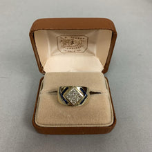 Load image into Gallery viewer, 14K Gold Diamond Topaz Ring sz 14 (14.1g)
