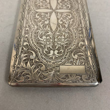 Load image into Gallery viewer, Antique 950 Silver Ornate Etched Large Cigarette Case 6.5x3.25&quot; (206.2g)
