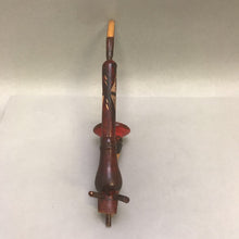Load image into Gallery viewer, Vintage Folk Art Carved Wood Dual Head Tobacco Style Pipe (11&quot;)
