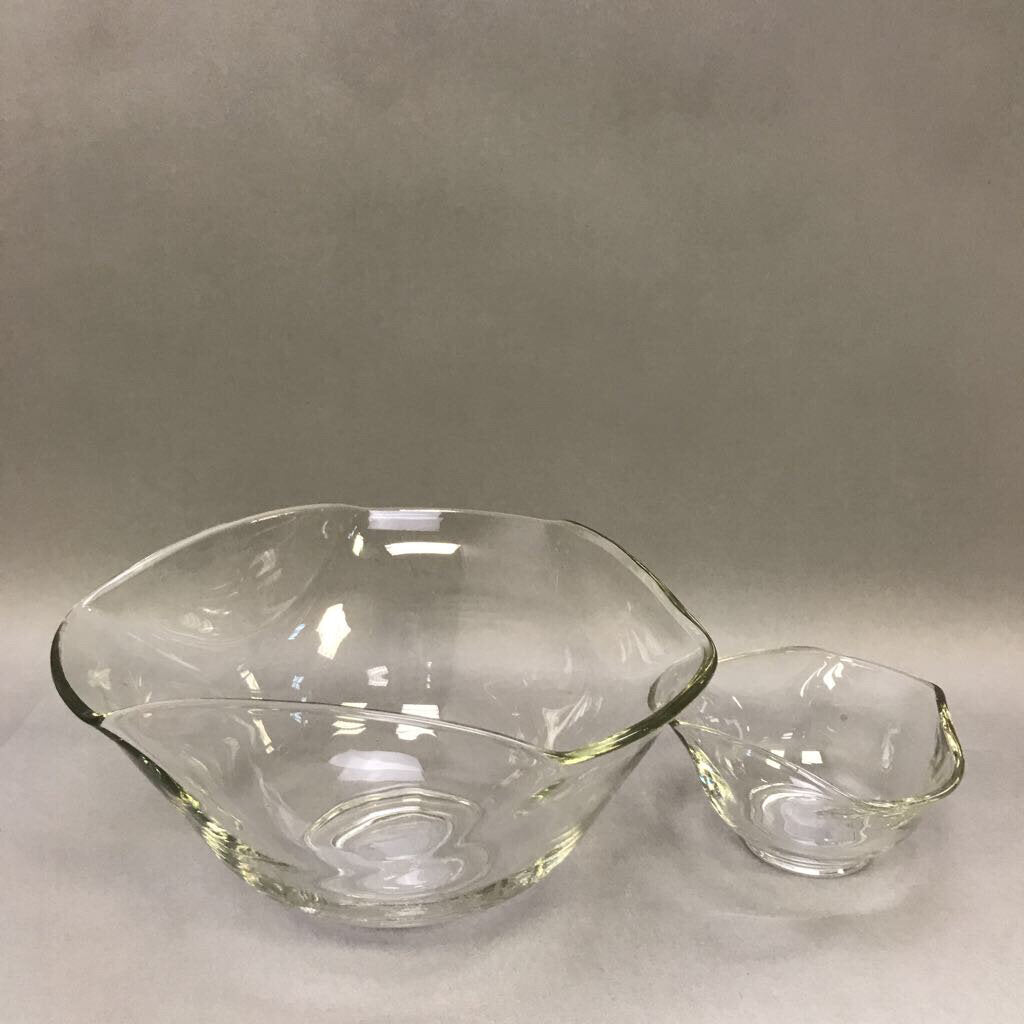Retro 70s Indiana Glass Chip & Dip 2 Piece Set (10