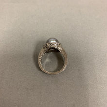 Load image into Gallery viewer, Gems En Vogue Sterling Gray Pearl Ring sz 6
