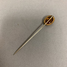 Load image into Gallery viewer, Antique Edwardian Amber Gem Stick Hat Pin (3")
