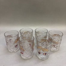 Load image into Gallery viewer, Set of 6 Glass Northwood Cherry Lattice Cups (4&quot;)
