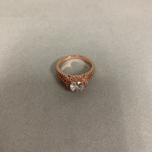 Load image into Gallery viewer, 10K Rose Gold Cubic Zirconia Engagement Ring sz 8 (3.7g)

