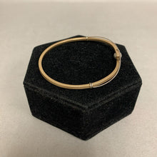 Load image into Gallery viewer, 14K Gold Sterling Modern Design Bangle Bracelet (2.5&quot; Diameter) (10.8g)
