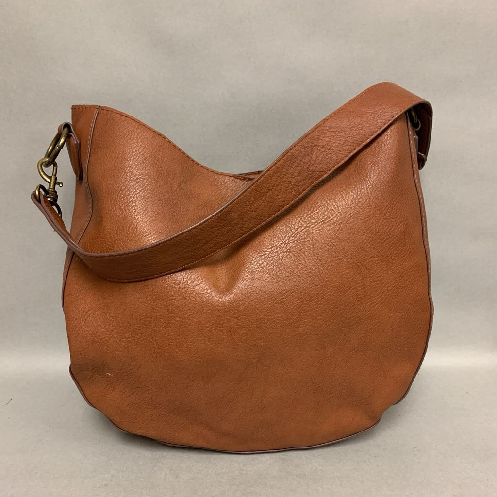 Universal Thread Brown Faux Leather Hobo Bag Purse (12x14x4