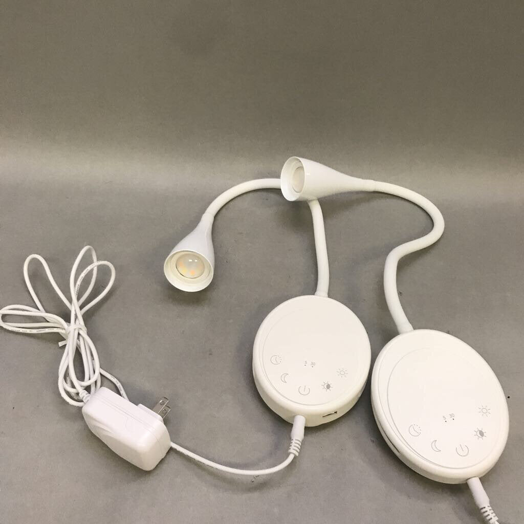 Pair of LED Wall Mount Touch Control Reading Light Flexible Neck