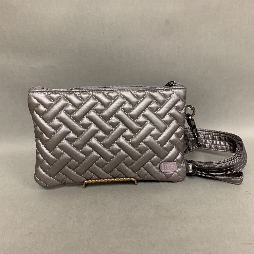 Lug Gray Pearl Peekaboo Pouch Wristlet Purse NWT (5x8
