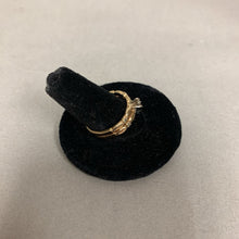 Load image into Gallery viewer, 14K Gold Diamond Engagement Ring Wedding Band Attached Set sz 9 (4.5g)
