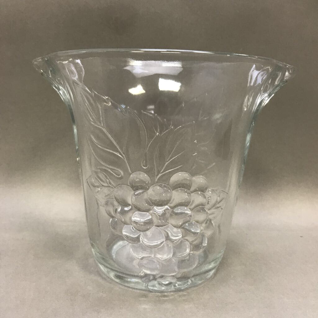 Lead Crystal Champagne/wine Ice Bucket Grape/Vine Leaf Pattern (8