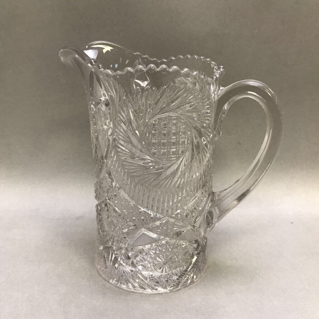 EAPG Clear Glass Pitcher (~8.5