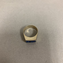 Load image into Gallery viewer, Sterling Lapis Lazuli Modern Setting Block Ring sz 7
