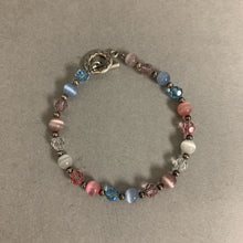 Load image into Gallery viewer, Cat&#39;s Eye Crystal Bead Toggle Bracelet (7.5&quot;)
