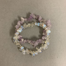 Load image into Gallery viewer, Gemstone Chip Bead Stretch Bracelet Set of 2
