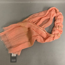 Load image into Gallery viewer, Eileen Fisher Coral Gold Linen Blend Scarf NWT
